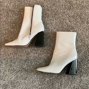Boohoo White Boots